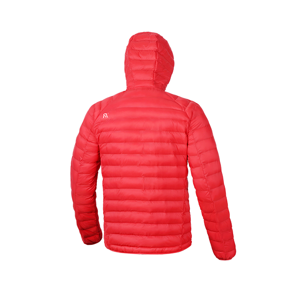 Легкий мужской искусственный пуховик с капюшоном